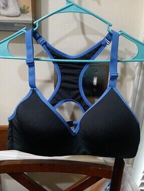 black\blue sports bra